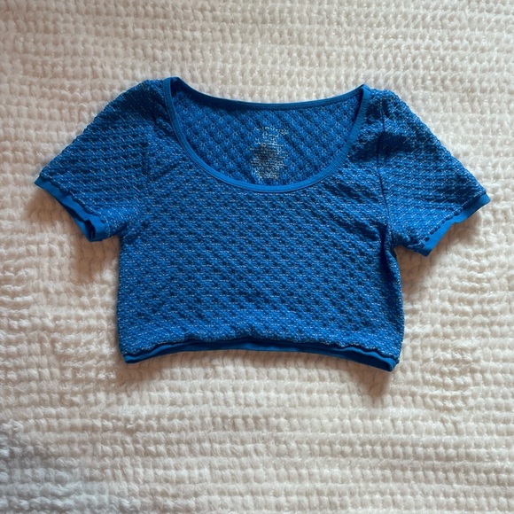 Free People Tops - Intimately Free People | Seamless Micro Crop in Super Sonic Sky | Crop Top | NWT